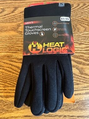 Men’s Black Thermal Touchscreen Gloves